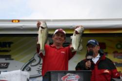 Dan Wilson broke out the double-willow blade spinnerbait to fish his way into the top co-angler spot.