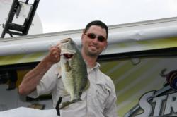 Co-angler Chris Bobo not only caught the biggest bass, he placed seventh overall - with only a 3-fish. 