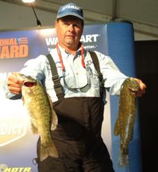 James Quillman targeted smallmouths exclusively on day one. The result was a limit weighing 10 pounds, 11 ounces. 