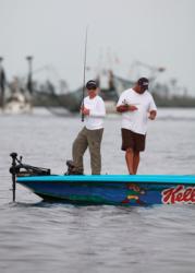Wife-and-husband team Kim Bain and Andre Moore brought their knowledge of drop-shotting from the bass tour to their competitive redfishing.