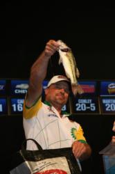 Fishing deep was the key to success for second-place co-angler Kevin Snider.