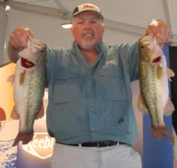 Day one co-angler leader Dennis Price of Tinley Park, Ill., held onto his lead today with a two-day total of 20 pounds, 4 ounces.