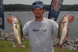 Chris Darby of Mount Ida, Ark., moved into the lead in the Co-angler Division today with a three-day total of 44 pounds, 5 ounces. 