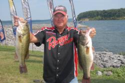 Pro Bobby McMullin of Pevely, Mo., is in fifth place with a three-day total of 53 pounds, 9 ounces.