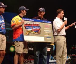 Phillip Little of Whitesburg, Ky., won the Evinrude Ultimate Fantasy Fishing Package. 