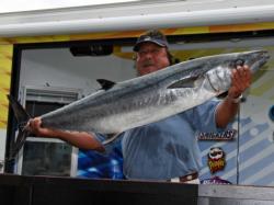 Ed Mecchella and his son Shawn ran far and brought back a fifth place 43-pound, 7-ounce kingfish.