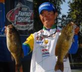 BP pro Shinichi Fukae of Mineola, Texas, moved into the fourth spot on day two with a two-day total of 36 pounds, 8 ounces.