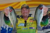 John Voyles of Petersburg, Ind., is in fourth place with a two-day total of 22 pounds, 7 ounces.