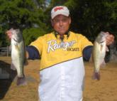 Billy Carroll of Fayetteville, N.C., now leads the Co-angler Division of the Stren Series event on Kerr Lake with a three-day total of 23 pounds, 11 ounces.