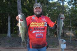 Greg Hackney of Gonzales, La., reeled in 15 pounds, 8 ounces for second place after day one.