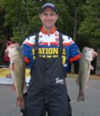 National Guard pro Jonathan Newton of Rogersville, Ala., holds down the third place spot with a three-day total 37 pounds, 2 ounces.