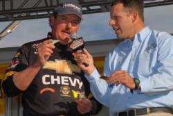David Fritts treated the crowd to a crankbait clinic during the final weigh-in of the FLW Series event.