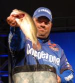 David Curtis of Trinity, Texas, is now in fifth place with a two-day total of 12 pounds, 14 ounces.