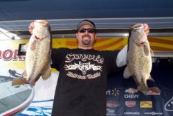 Pro Adam McAndrews of Santa Clara, Calif., is in second place at Clear Lake with 26-11.