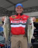 Pro Sean Hoernke of The Woodlands, Texas, grabbed the third place spot after day one with five bass weighing in at 20 pounds, 14 ounces.