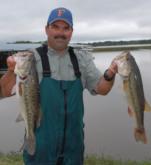 Pro Scott Jenkins of Franklin, Ga., is in second place with a five-bass limit weighing 20 pounds, 15 ounces.