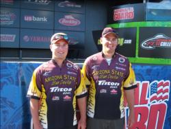 Arizona State University teammates Mitch Kistner and Craig Carroll finished the FLW College Fishing event at Lake Roosevelt in fourth place.