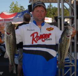Pro Dale Evans is in second place after day one with 13-11.