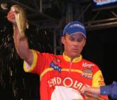 Pro Keith Williams caught a 9-pound, 4-ounce limit Saturday and finished the day in fifth place.