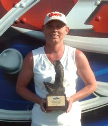 Belinda Lewis of Lawrenceburg, Tenn., earned $1,773 as the co-angler winner of the April 25 BFL Bama Division event.