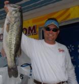 Pro Jay Kendrick of Grant, Ala., is in fourth place on day one with five bass weighing 18 pounds, 7 ounces.