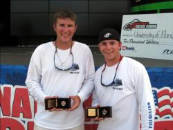 Fifth place at Santee Cooper went to Coastal Carolina University - Jonathan Ledoux of Myrtle Beach, S.C., and Wyatt Hammond of Conway, S.C., with four bass, 6-10.