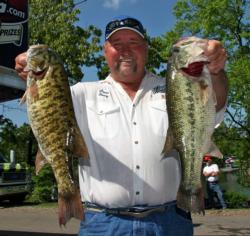 David Young caught a mix of smallmouth and largemouth on his way to third place.
