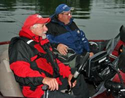 Top pro Tommy Ellis and co-angler Brian Somrek have led their divisions for two days.