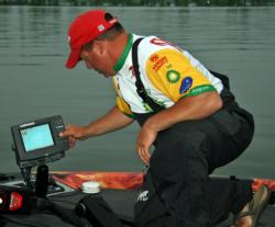 Second place pro Mike Ward will commit most of his day to flipping brush in the south end of Kentucky Lake.