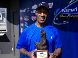 Gilbert Brown of Fredericksburg, Va., earned $2,490 as the co-angler winner of the May 9 BFL Northeast Division event.