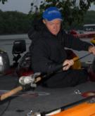 Mark Rose readies his shad shadowing gear for day three.
