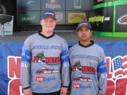 The Sonoma State University team of Alex Christianson and Alan Kuramura of Cotati, Calif., netted third place overall at the FLW College Fishing event at Lake Oroville.