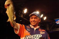 Clark Wendlandt weighs in a mammoth 5 1/2-pound stringer en route to a third place finish at the 2009 Walmart Open.
