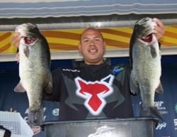 Top co-angler Greig Sniffen sacked the day