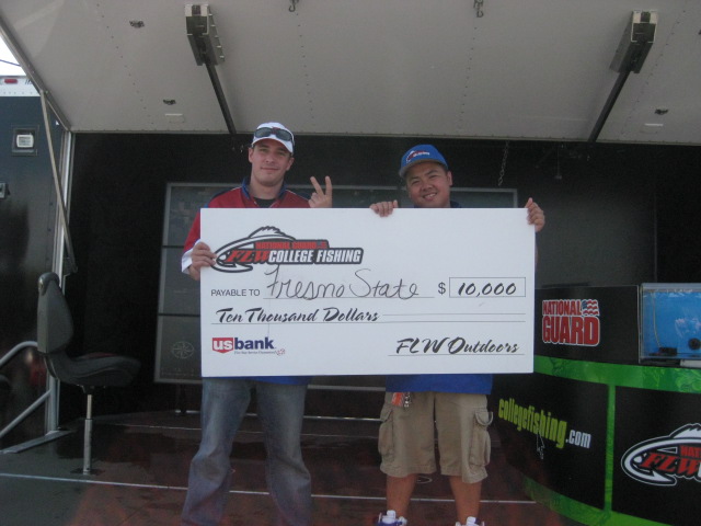 Image for Fresno State wins National Guard FLW College Fishing event at Cal Delta
