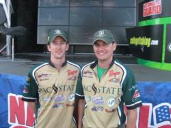 The Sacramento State team of Stephen Lesieur of Rancho Murieta, Calif., and Matthew Paul of Loomis, Calif., finished the FLW College Fishing event at the Cal Delta in second place.