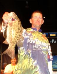 Boater Chris Baldwin of Lexington, N.C., caught this kicker small mouth on the final day of the All-American to finish third with a total of 11 bass weighing 22-15.