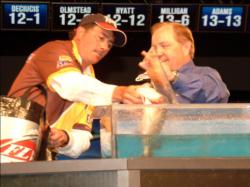 Co-angler Elzie Dorman of Charlottesville, Va., finished third at the 2009 Walmart BFL All-American.