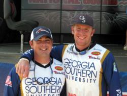 Georgia Southern took second in the FLW College Fishing Southeast event, represented by the team of Oakley Walraven of Cartersville, Ga., and Kyle Giella of Statesboro, Ga., six bass, 10-11.