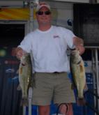 Todd Lee of Jasper, Ala., is in second place in the Co-angler Division with five bass weighing 19 pounds, 14 ounces.