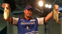 After catching 17 pounds, 15 ounces Saturday, Travis Fox is in third place in the Pro Division.