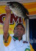 Robert Sweeney of Baltimore, Md., shows off his winning catch.