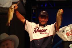 Tommie Goldston of Gardnerville, Nev., nabbed first place overall in the Co-angler Division after landing a total catch of 7 pounds, 10 ounces.