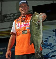 Finding a particular pattern in a small canal, Brett Hite improved to third.