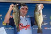 Pro Jason Grape of Rainbow City, Ala., is in third place with a two-day total of 38 pounds, 5 ounces, thanks to a rallying 22-11 effort on day two.
