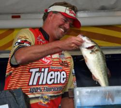 Targeting areas with lots of baitfish was the key for fourth place pro Jimmy Reese.