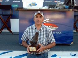 George Hirapetian of Charlotte, N.C., won a Ranger 198VX boat with a choice of a 200 horsepower Evinrude or Yamaha motor as the co-angler winner of the Oct. 22-24 BFL Regional on Lake Norman.