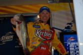 Kellogg's pro Dave Lefebre of Union City, Penn., nabbed the third place position after day one with a five bass limit weighing 19 pounds.