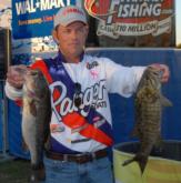 Keith Pace of Monticello, Ark., is in third place with a two-day total of 35 pounds, 7 ounces. 