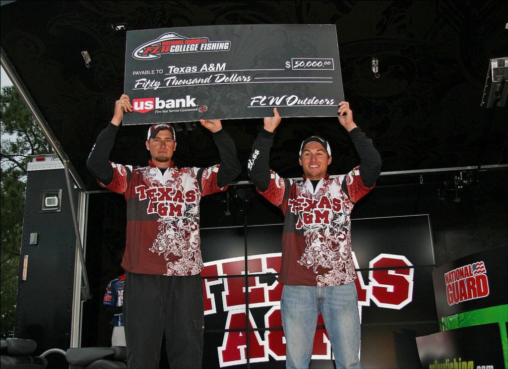 Image for Texas A&M wins National Guard FLW College Fishing Texas Regional Championship